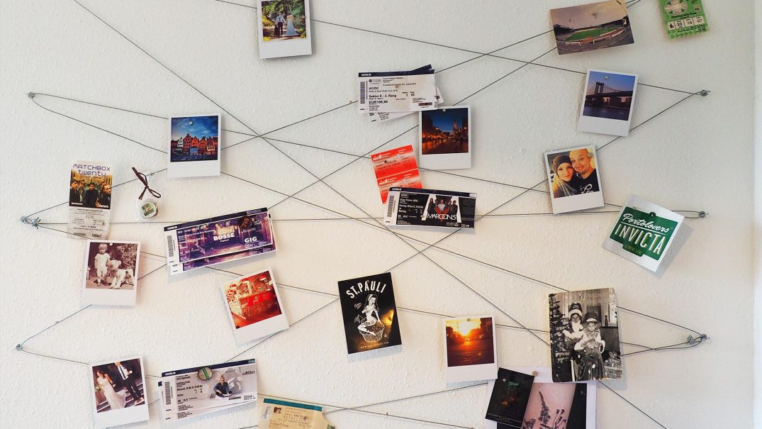 DIY Memoboard aus Stahlseilen